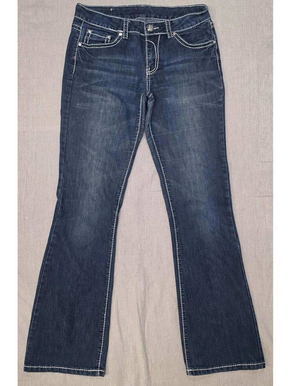 Denim Couture Jeans Women's 9x34 Dark Wash Rhinestone Studded Pockets
